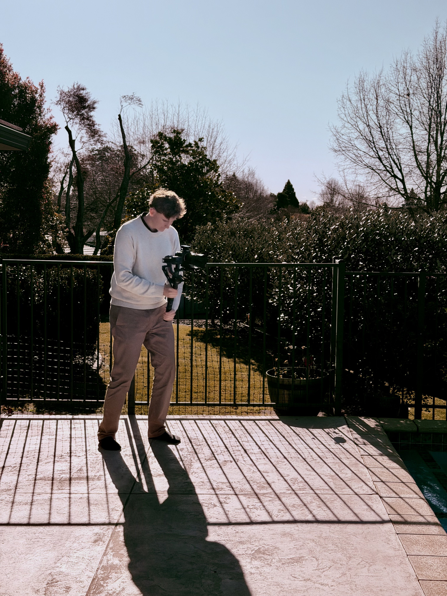 Fos Visuals filming a Tauranga property listing